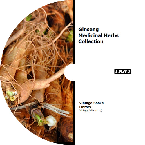 Ginseng Medicinal Herbs Collection 45 Books on DVD