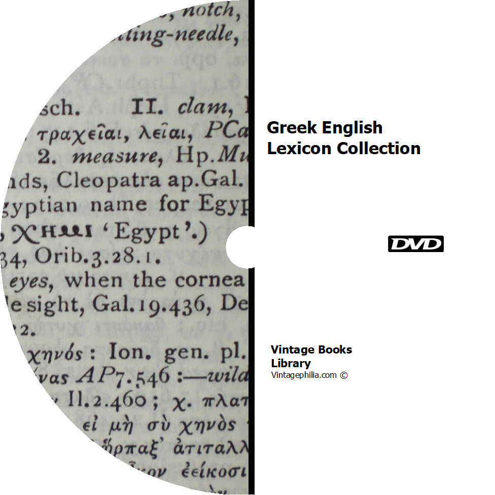 Greek English Lexicon Collection 93 Books on DVD
