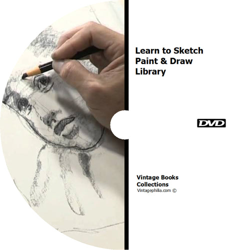 Draw Sketch Paint Art Lessons 148 Books on DVD