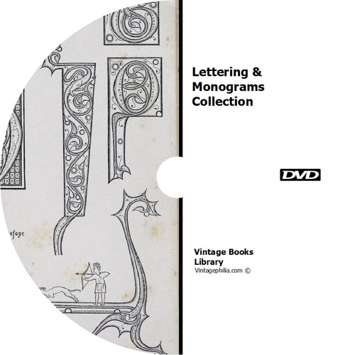 Lettering & Monograms Collection 62 Books on DVD