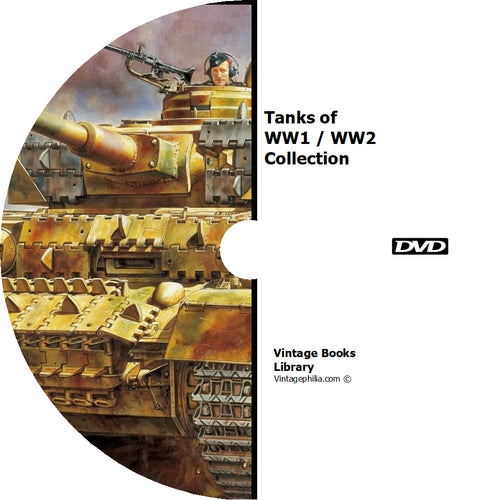 Tanks of WW1 WW2 Collection 87 Books on DVD
