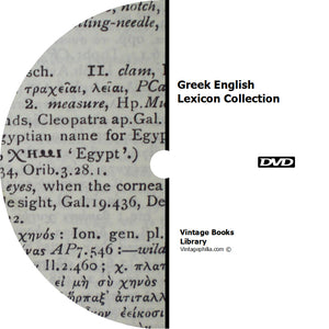 Greek English Lexicon Collection 93 Books on DVD