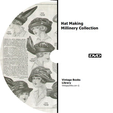 Load image into Gallery viewer, Hat Making Millinery Collection 42 Books on DVD