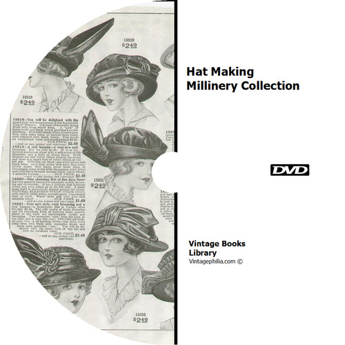 Hat Making Millinery Collection 42 Books on DVD
